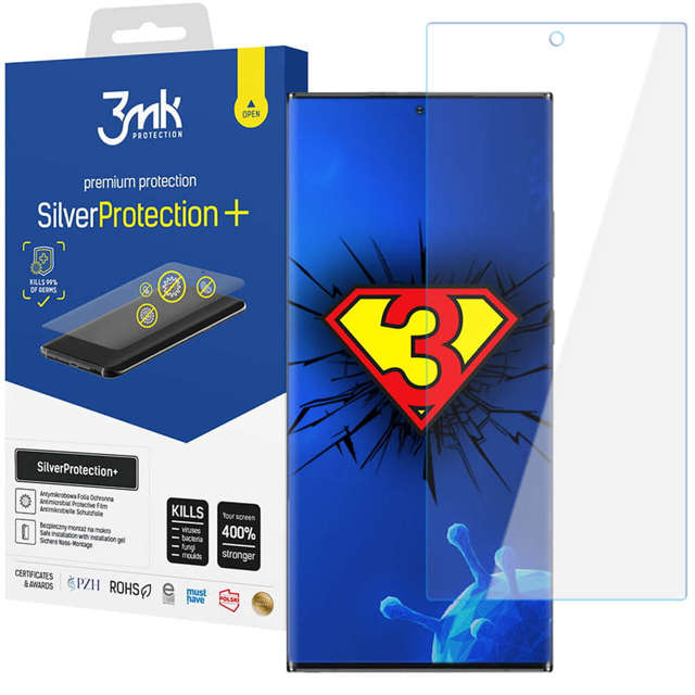 Silver Protection 3mk 7H Vollbild-Antivirusfolie für Samsung Galaxy S22 Ultra