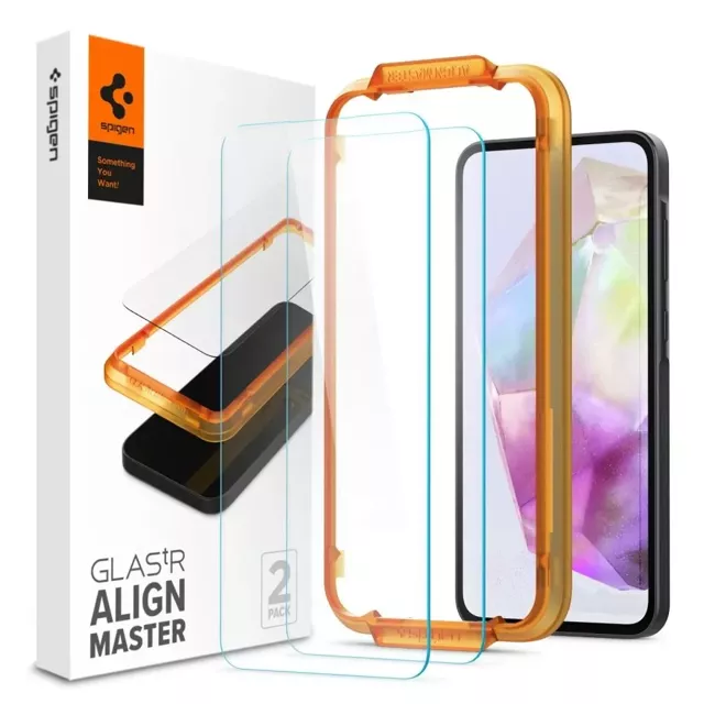 Spigen Alm Glas.tR Panzerglas 2er-Pack für Samsung Galaxy A35 5G Klar