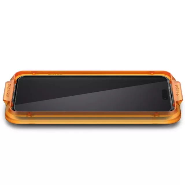 Spigen Alm Glass FC 2er-Pack gehärtetes Glas für Apple iPhone 15 Pro Schwarz