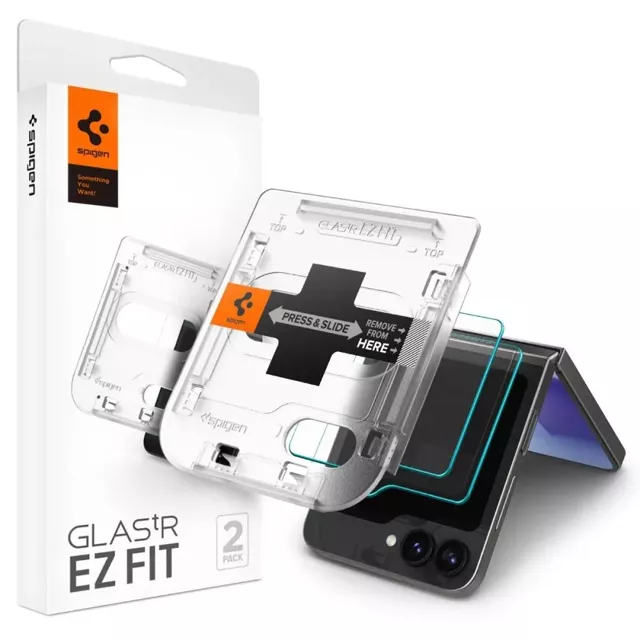 Spigen Glas.tR „Ez Fit“ gehärtetes Glas 2er-Pack für Samsung Galaxy Z Flip 6 Clear