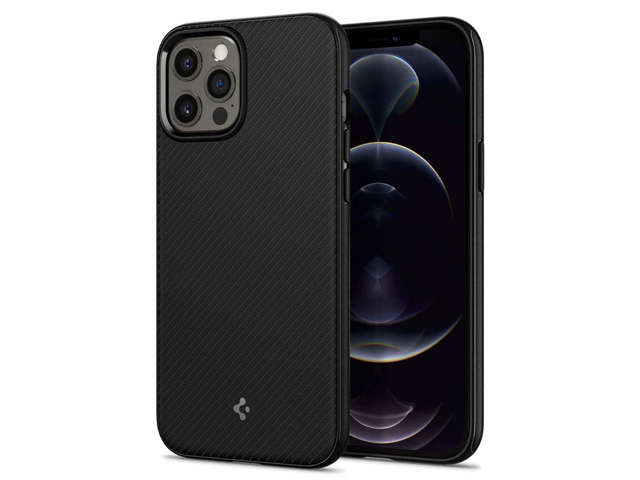 Spigen Mag Armor Hülle für Apple iPhone 12/12 Pro 6.1 Mattschwarz