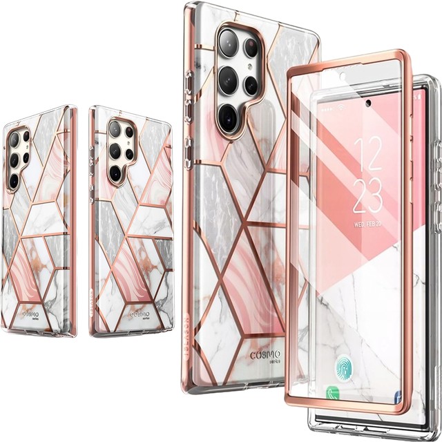 Supcase Cosmo Schutzhülle für Samsung Galaxy S23 Ultra Marble Pink