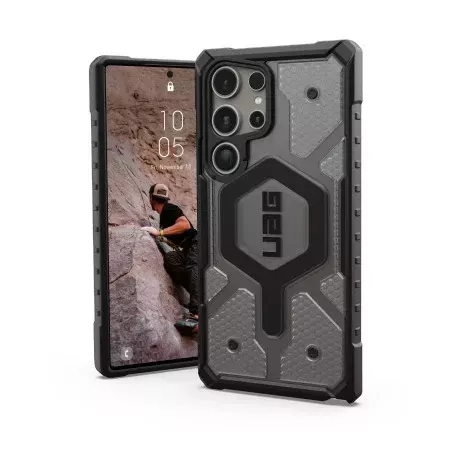 UAG Pathfinder Clear Magnet Case – Schutzhülle für Samsung Galaxy S24 Ultra 5G mit integriertem Magnetmodul (Eis)