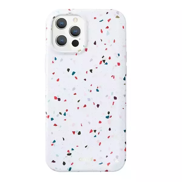 UNIQ Coehl Terrazzo Handyhülle für iPhone 12/12 Pro weiß/naturweiß