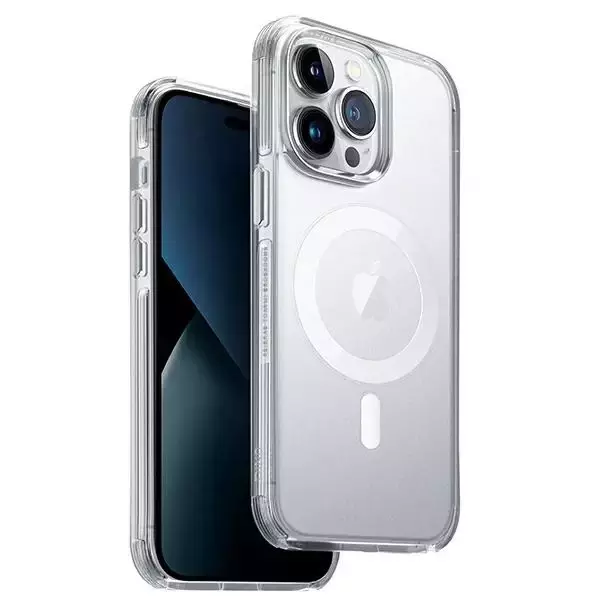 UNIQ Combat Case für iPhone 14 Pro 6.1" Magclick Charging transparent/taubensatiniert klar