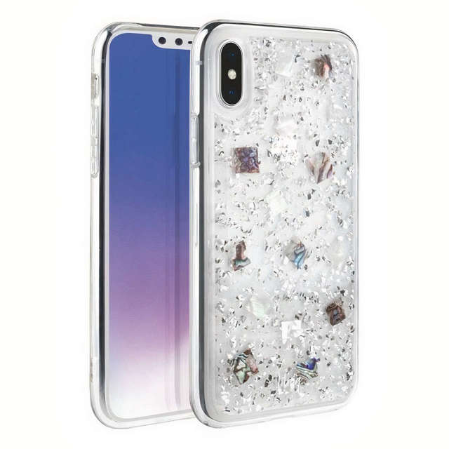 UNIQ Etui Lumence Clear iPhone Xs Max srebrny/Perivvinkle silber