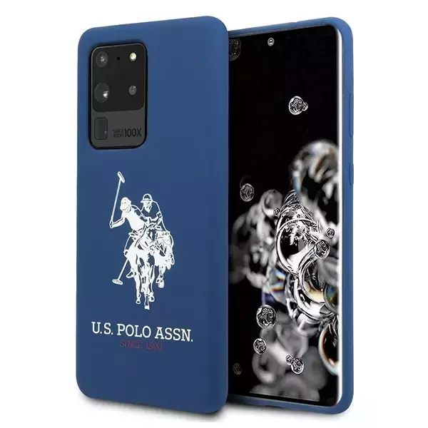 US Polo Silicone Collection Samsung Galaxy S20 Ultra Handyhülle marineblau/navy