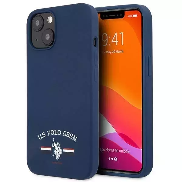 US Polo Silicone Collection iPhone 13 mini 5,4" Handyhülle Marineblau/Marineblau