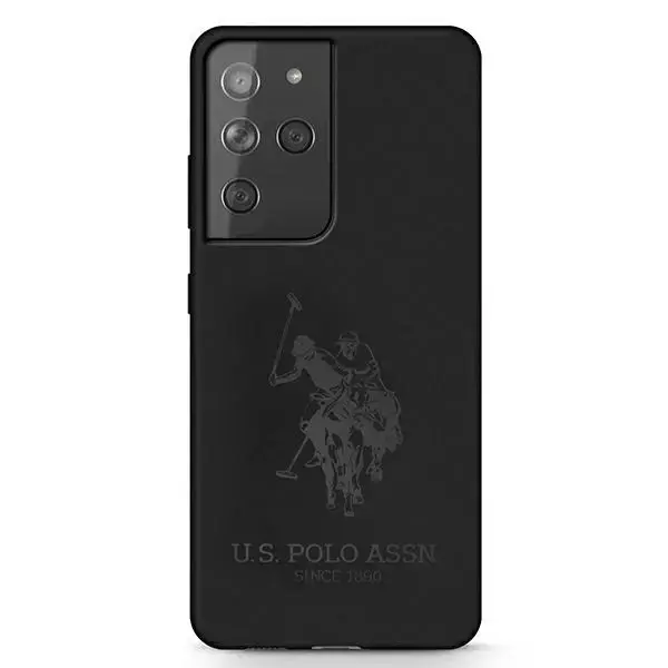 US Polo Silicone On Tone Handyhülle für Samsung Galaxy S21 schwarz/schwarz