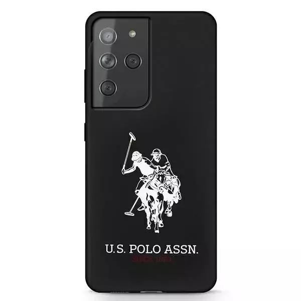 US Polo Silikon-Logo-Handyhülle für Samsung Galaxy S21 Ultra schwarz/schwarz