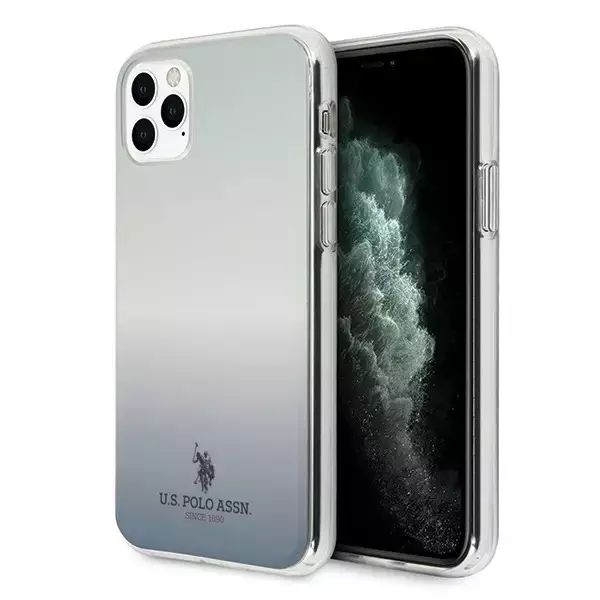 US Polo USHCN65TRDGLB Handyhülle für Apple iPhone 11 Pro Max blau/blau Farbverlaufsmuster-Kollektion