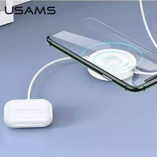 USAMS Induktives Ladegerät US-CC096 10W mit Lightning-Kabel schwarz/schwarz CC96WH01