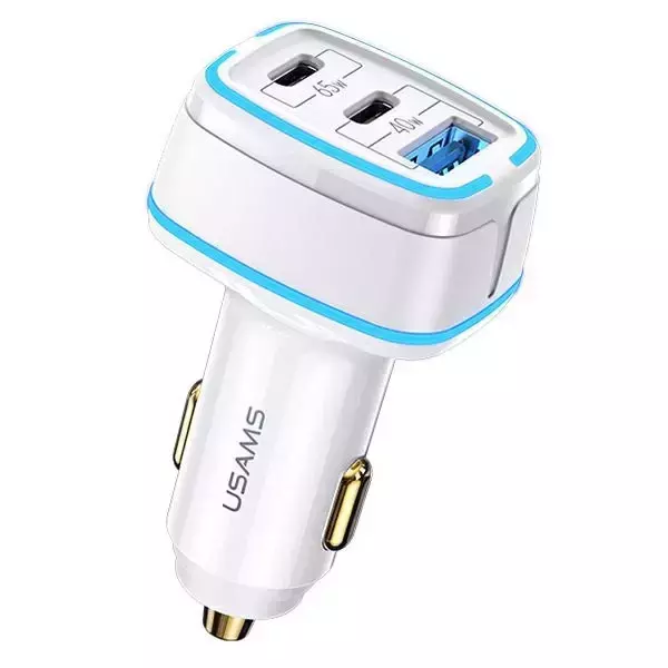 USAMS-Ladung. allein. 2xUSB-C 1xUSB C24 105W Fast Charge weiß/weiß CC141TC02 (US-CC141)