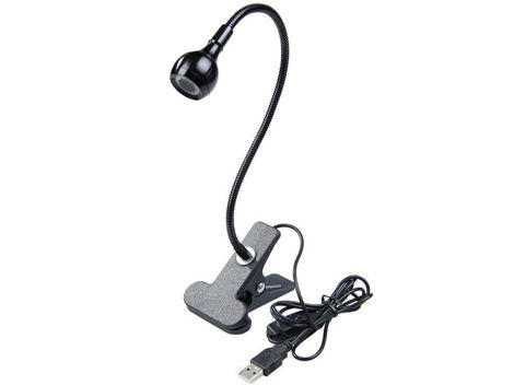 USB-LED-Schreibtischlampe mit Clip Schwarz