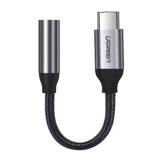 Ugreen Kopfhöreradapter 3,5 mm Miniklinke auf USB Typ C 10 cm Grau (30632)