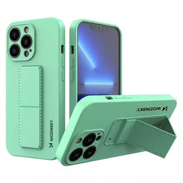 Wozinsky Kickstand Case Silikonhülle mit Ständer für iPhone 13 Pro mint