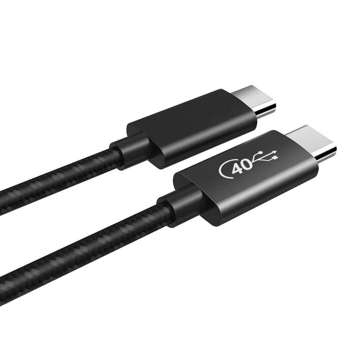 1,5 m Kabel Thunderbolt 4 USB-C Alogy 100 W 5 A 20 V 40 Gbit/s PD Schnellladung Schwarz