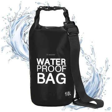 10L Wasserdichter Sack Wasserdichte Tasche Kajak Segeltasche PVC für Sport Schwarz