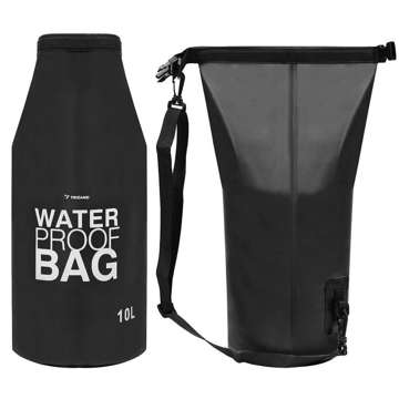 10L Wasserdichter Sack Wasserdichte Tasche Kajak Segeltasche PVC für Sport Schwarz