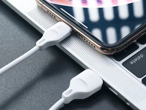 1m Rock Space Z12 Kabel für iPhone iPad iPod 2A weiß