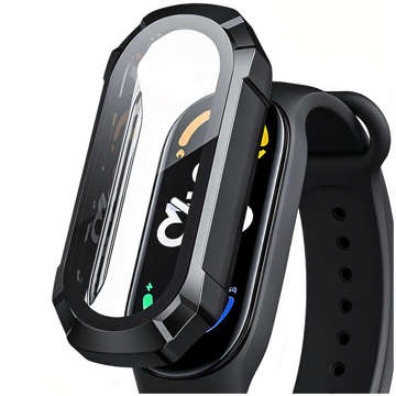 2-in-1-Schutzhülle mit integriertem Glas für Xiaomi Mi Band 7 / 7 NFC Alogy Classic Case Black