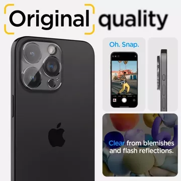 2 x Spigen Optik.TR „Ez Fit“ Kameraschutz für iPhone 14 Pro / Pro Max / 15 Pro / Pro Max, kristallklar