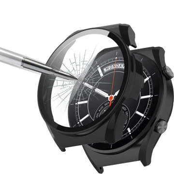 2in1 Schutzhülle mit Alogy Glas für Xiaomi Mi Watch S1 Global Black