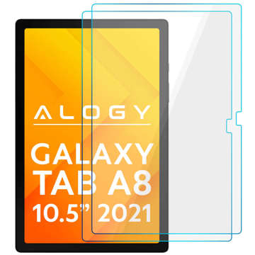 2x Alogy Displayschutzfolie aus gehärtetem Glas für Samsung Galaxy Tab A8 10.5" 2021