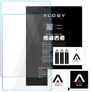 2x Alogy Displayschutzfolie aus gehärtetem Glas für Samsung Galaxy Tab A8 10.5" 2021