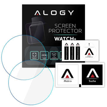 2x Alogy Displayschutzfolie aus gehärtetem Glas für Samsung Galaxy Watch 5 40mm