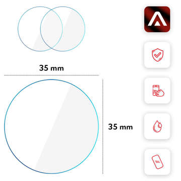 2x Alogy Displayschutzfolie aus gehärtetem Glas für Samsung Galaxy Watch 5 Pro 45mm