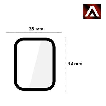 2x Alogy Full Glue 3D Flexibles Glas für Xiaomi Mi Watch (China-Version) Schwarz