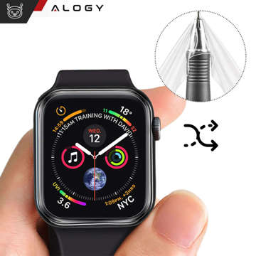 2x Alogy Hydrogel Smartwatch-Schutzfolie für Apple Watch 4 5 6 7 8 SE 40/41 mm