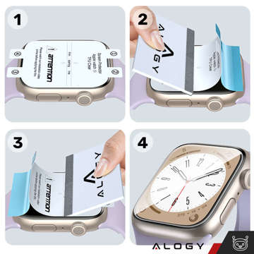 2x Alogy Hydrogel Smartwatch-Schutzfolie für Apple Watch 4 5 6 7 8 SE 40/41 mm