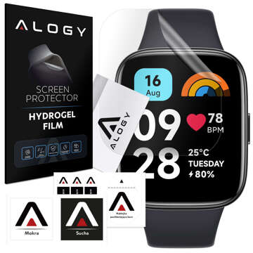 2x Alogy Hydrogel Smartwatch Schutzfolie für Xiaomi Redmi Watch 3 Active