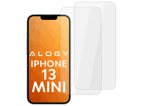 2x Alogy Panzerglas für den Bildschirm für Apple iPhone 13 Mini 5.4