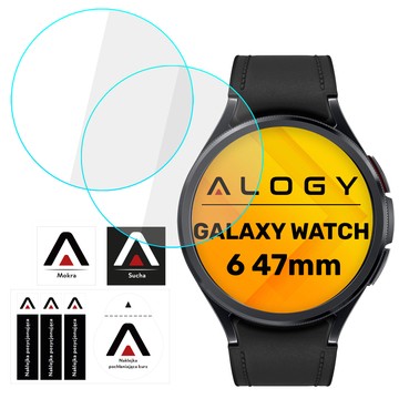 2x Alogy Tempered Glass für 9H-Bildschirm für Samsung Galaxy Watch 4 40mm