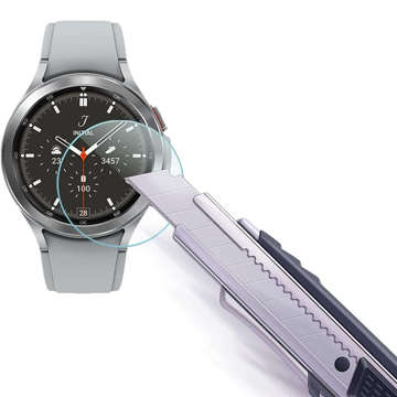 2x Alogy gehärtetes Glas für 9H-Bildschirm für Samsung Galaxy Watch 4 Classic 42mm
