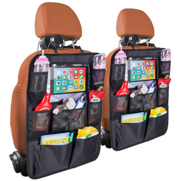 2x Auto-Organizer für Autositz, Rückenlehne, Autositz, Alogy-Schutz für Tablet, Schwarz