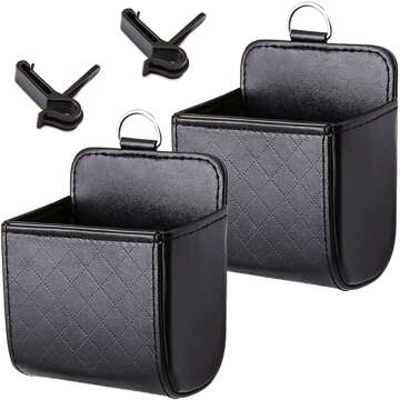 2x Autogrill Organizer Halter Autogrill Hakenbox Alogy Car Air Vent Schwarz