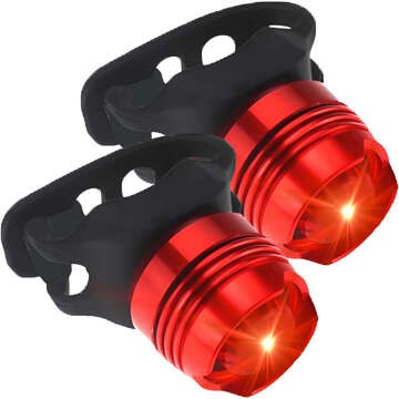 2x Fahrrad-Rücklicht für das Heck des Fahrrads, LED-Beleuchtung, Rücklicht, rot, wasserdicht, 2er-Set Alogy-Leuchten