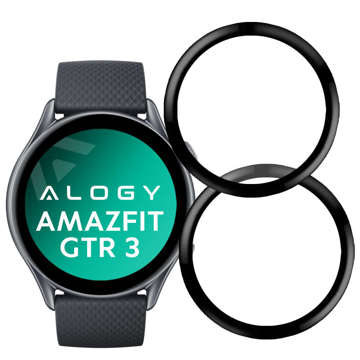 2x Flexibles 3D-Alogieglas für Xiaomi Amazfit GTR 3 Schwarz