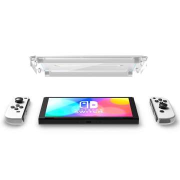 2x Gehärtetes Glas Spigen Glas.tR EZ Fit für Nintendo Switch Oled