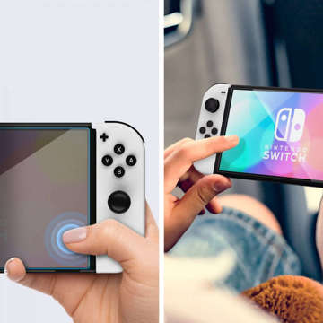 2x Gehärtetes Glas Spigen Glas.tR EZ Fit für Nintendo Switch Oled