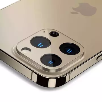 2x Kamera Glas Objektivdeckel Spigen Optik.TR Kameraschutz für iPhone 13 Pro / 13 Pro Max Gold