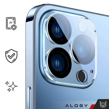 2x Kameralinsenglas für iPhone 15 Pro / 15 Pro Max Alogy-Linse klar transparent