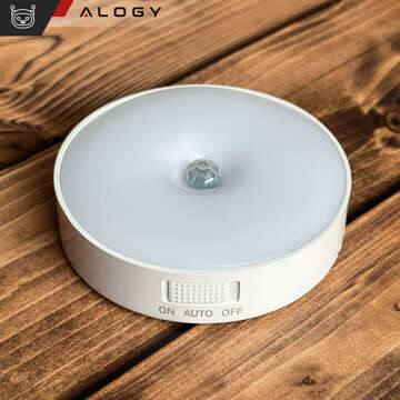 2x Lampe LED Bewegungsmelder Dämmerung Nachtlampe Alogy Sensor Light Kabellose Möbelbeleuchtung Warmes Licht 3000k