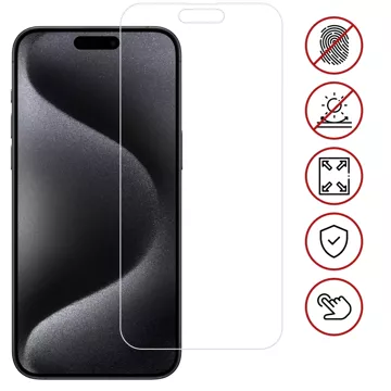 2x „MATTE“ Folie für iPhone 15 Pro Max Hydrogel Alogy Display für „FINGERPRINT FREE“ Hülle