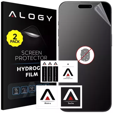 2x „MATTE“ Folie für iPhone 15 Pro Max Hydrogel Alogy Display für „FINGERPRINT FREE“ Hülle