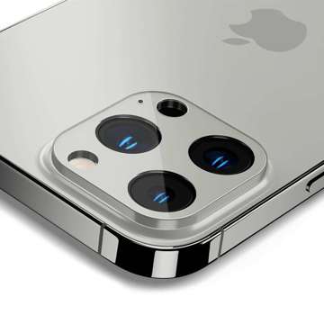 2x Oslona Zubehör Spigen Optik.TR Kameraschutz für Apple iPhone 13 Pro/ 13 Pro Max Silber